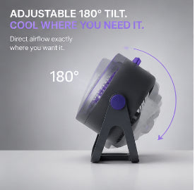 BreezeGlow Portable Cooling Fan with Light