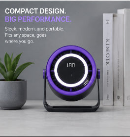 BreezeGlow Portable Cooling Fan with Light